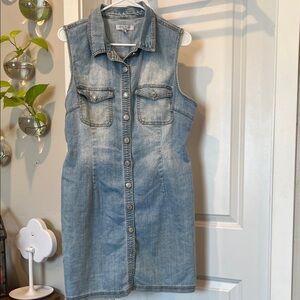 Love Tree Light Wash Denim Mini Dress